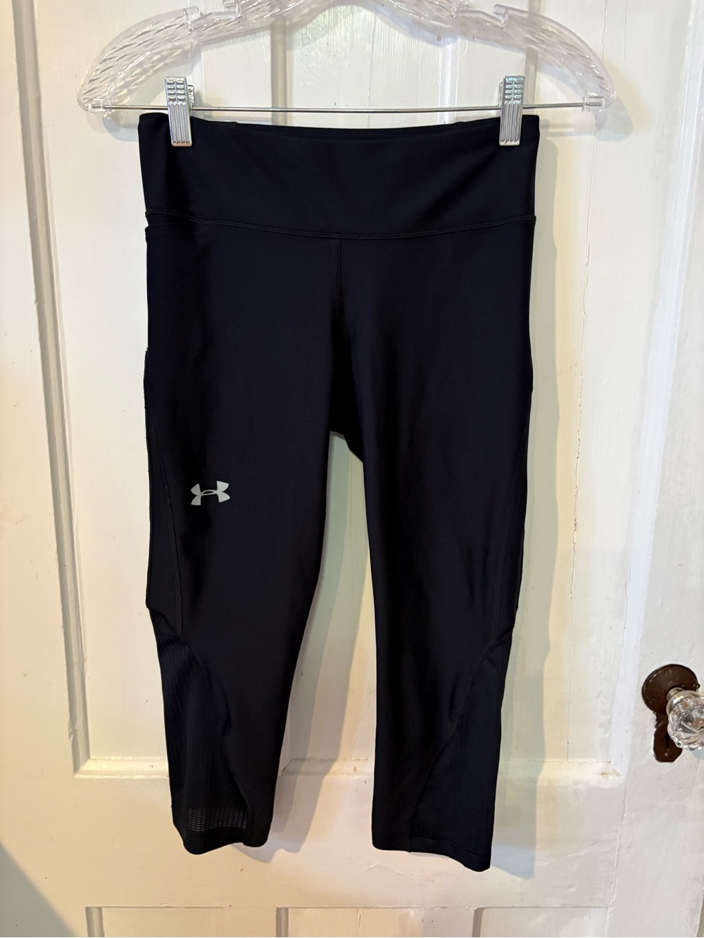 Under Armour Black Women's Capri Leggings with Reflective Logo